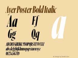 Example font Ayer Poster #1